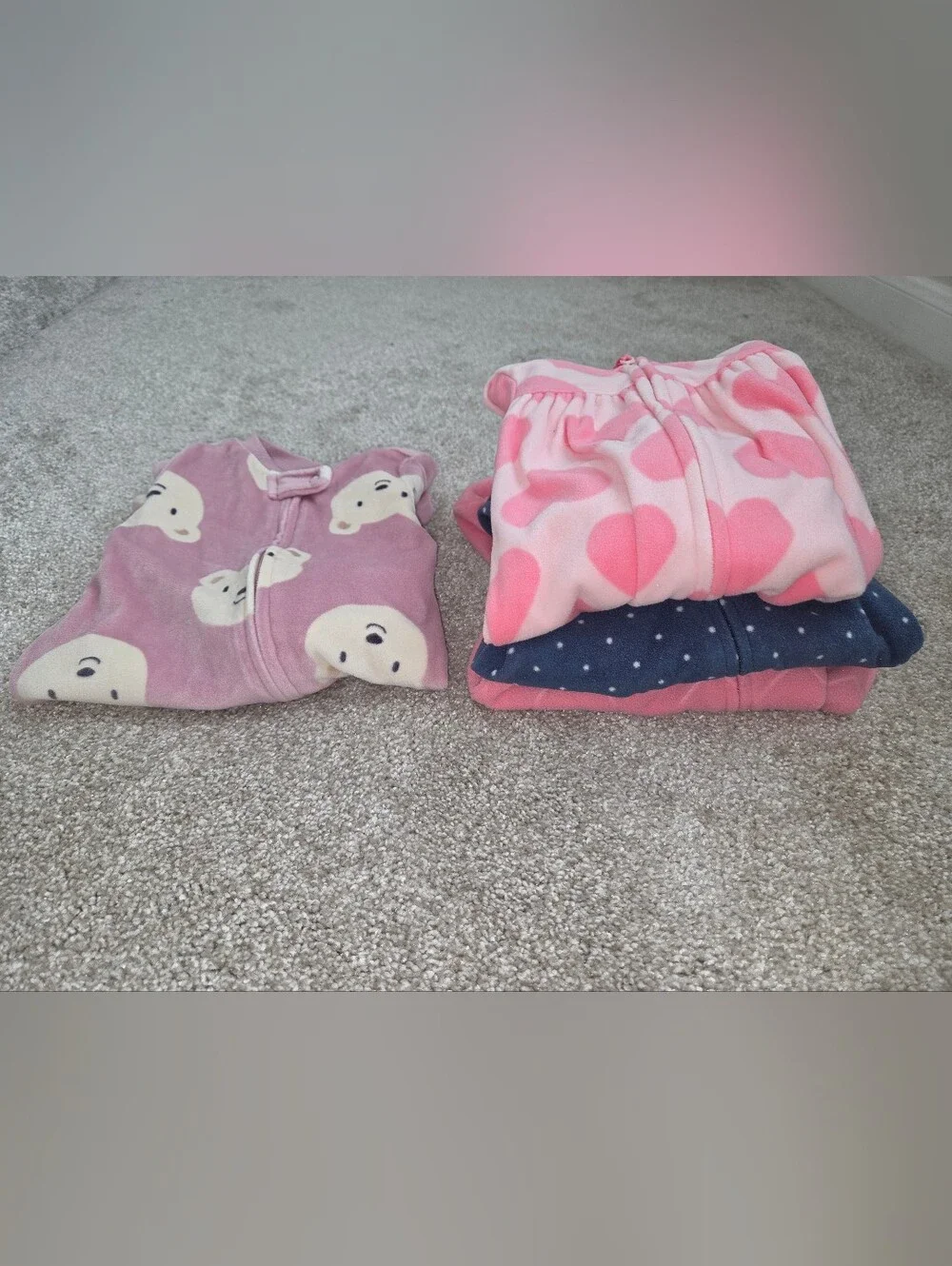 Carter's Girls' Bundle Of 4 Mixed Fleece Sleepers